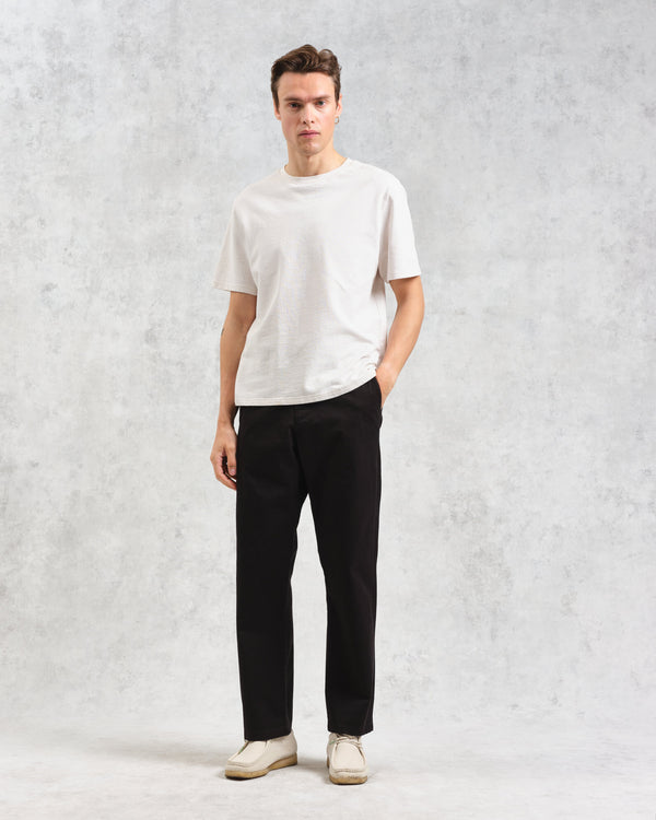 wax london Marwood Trousers Black Cotton Twill