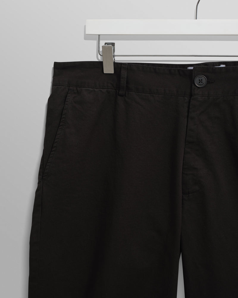 wax london Marwood Trousers Black Cotton Twill