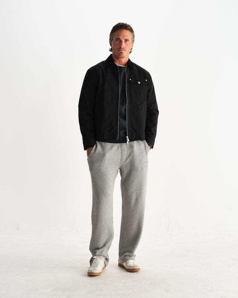 wax london men's Mason - Black Canvas Work Jacket