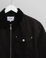 wax london men's Mason - Black Canvas Work Jacket