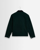 wax london men's Mason - Dark Green Peached Canvas Work Jacket