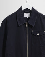 wax london men's Mason - Navy Peached Canvas Work Jacket