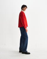 wax london men's Mason - Red Canvas Work Jacket