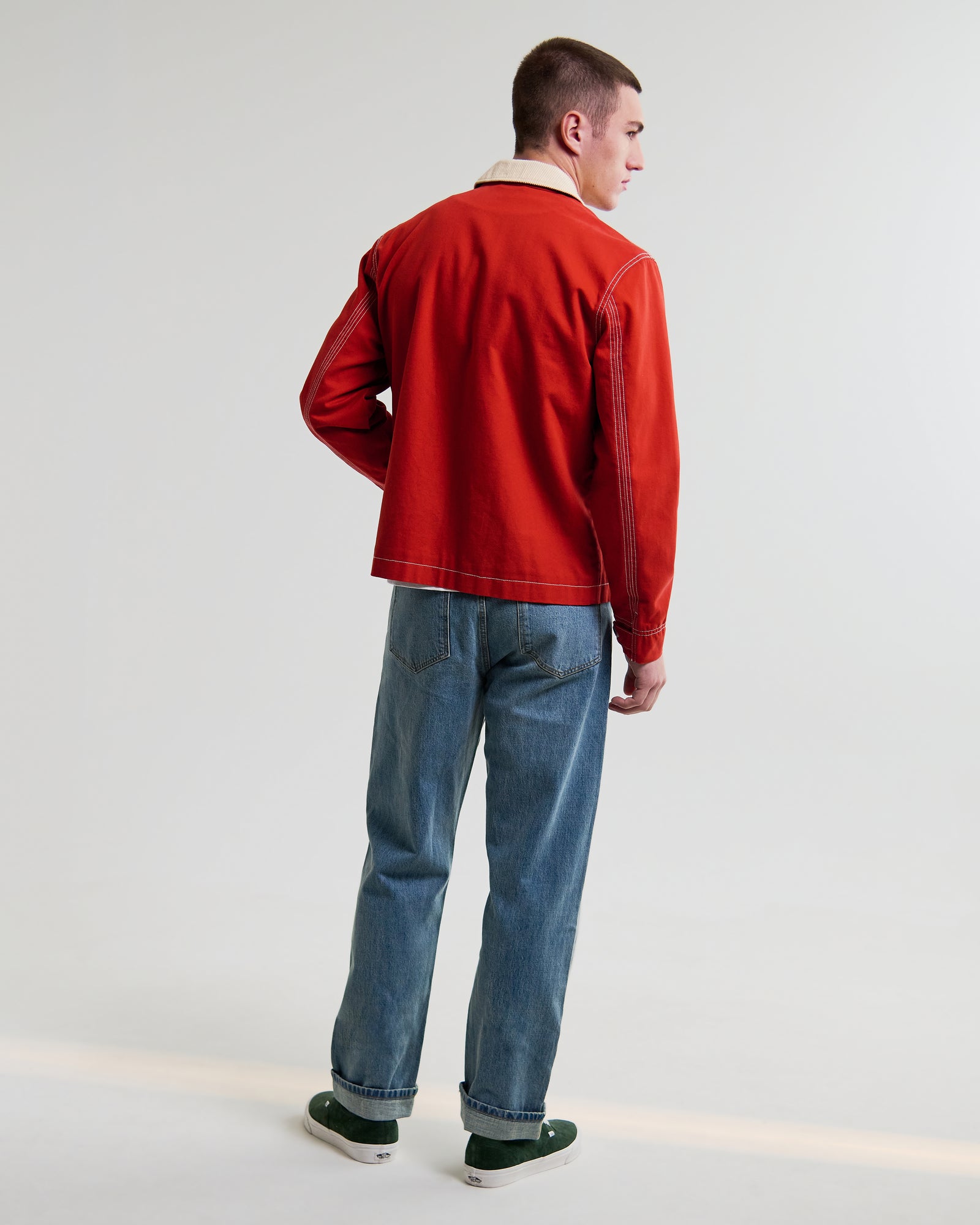 Men's Red Canvas Work Jacket | Wax London