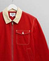 wax london men's Mason - Red Canvas Work Jacket