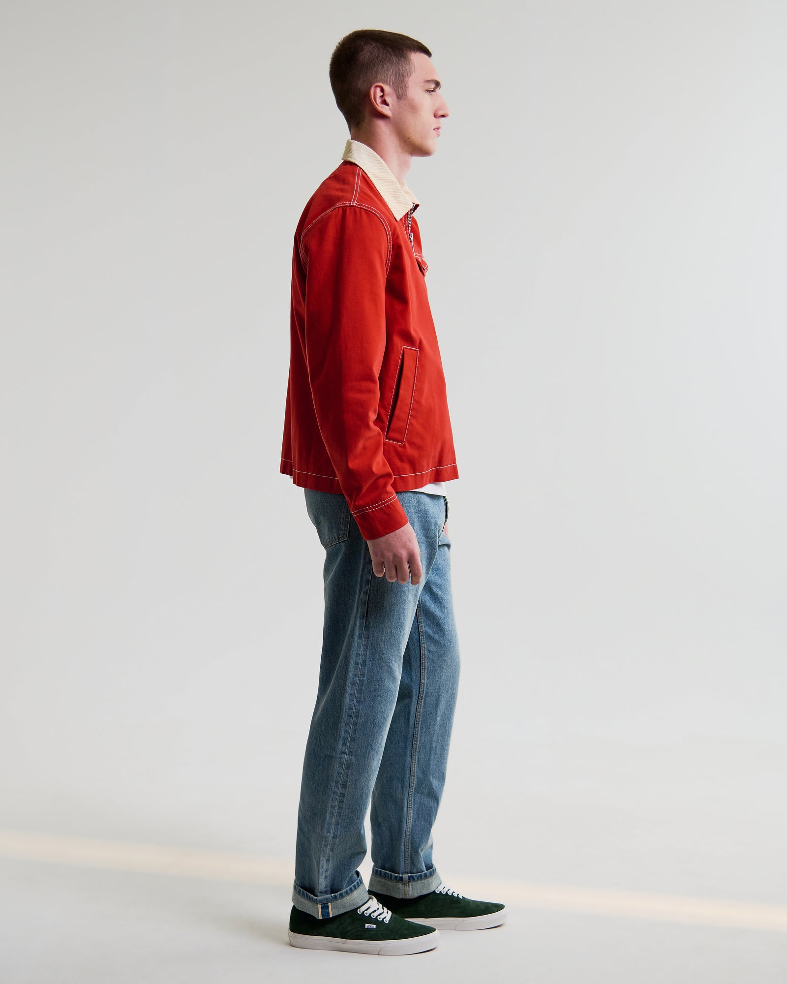 Men's Red Canvas Work Jacket | Wax London