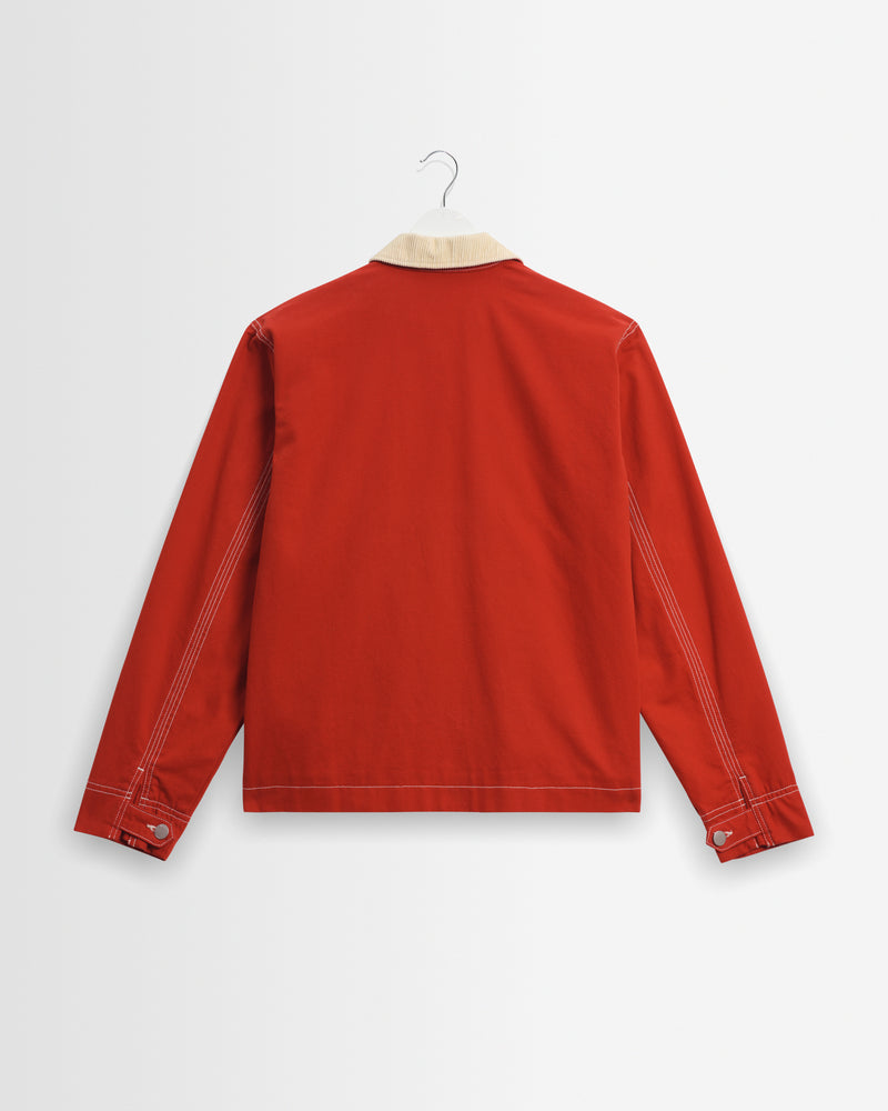 Men's Red Canvas Work Jacket | Wax London