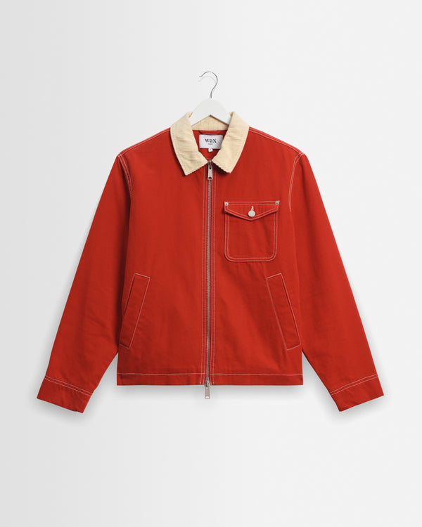 レッドパッチワークスタジャン 22 mason-red-peached-canvas-work-