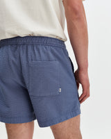 Mescal - Blue Cotton Seersucker Shorts
