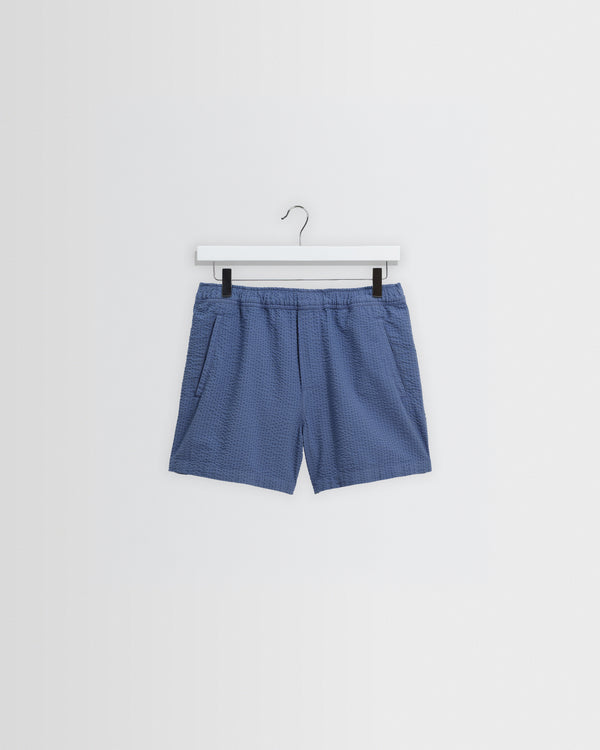 Mescal - Blue Cotton Seersucker Shorts