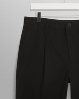 wax london Milo Trousers Black Cotton Twill