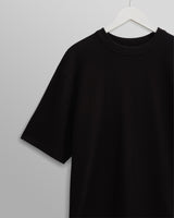 wax london Milton - Black Organic Compact Cotton T-Shirt