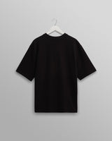 wax london Milton - Black Organic Compact Cotton T-Shirt