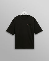 wax london men's Milton - Black Painted Beach Graphic Cotton T-Shirt