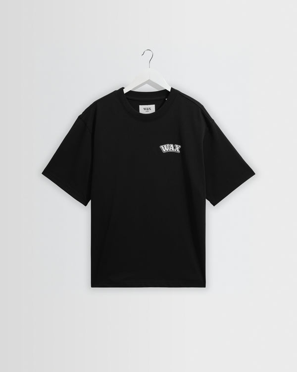 wax london men's Milton - Black Pizza Delivery Graphic T-Shirt