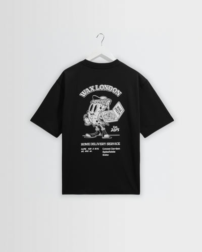 Milton - Black Pizza Delivery Graphic T-Shirt