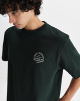 wax london men's Milton - Bottle Green Stacked Text Graphic Organic Cotton T-Shirt