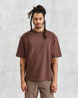 wax london Milton - Brown Emerised Organic Cotton T-Shirt