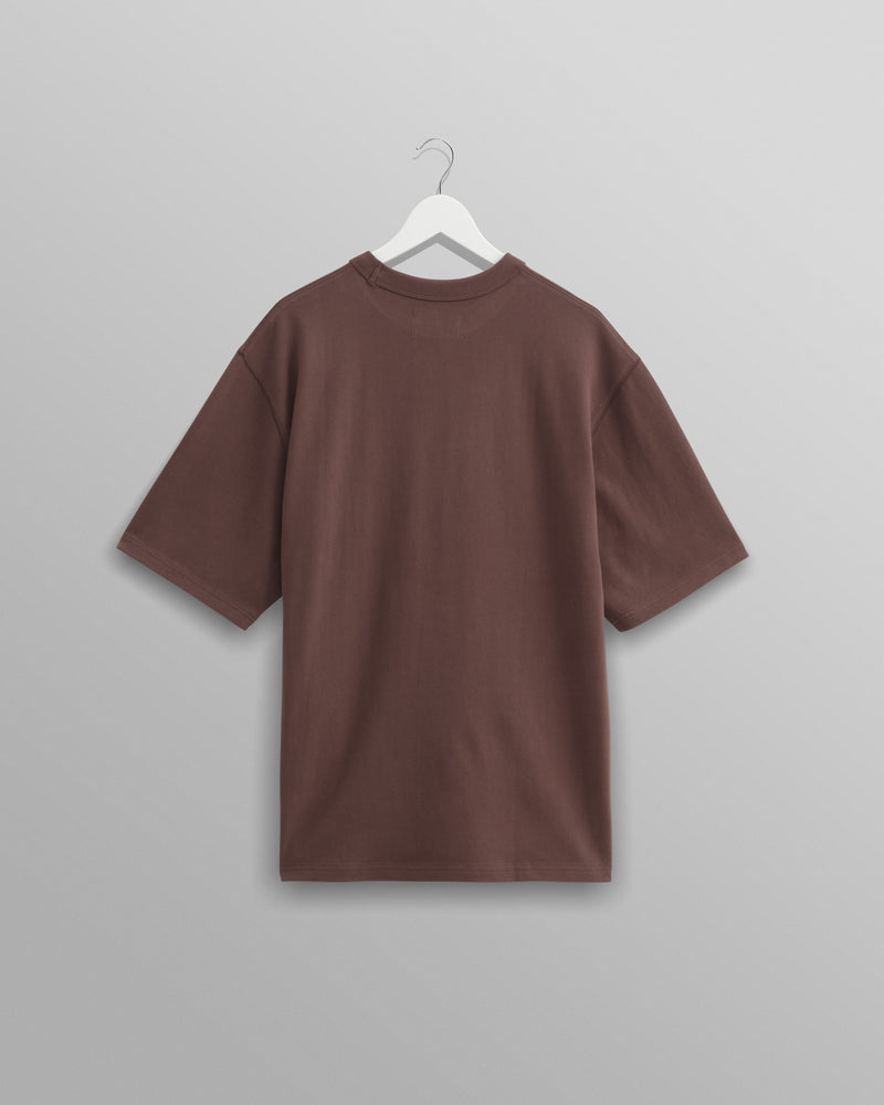 wax london Milton - Brown Emerised Organic Cotton T-Shirt