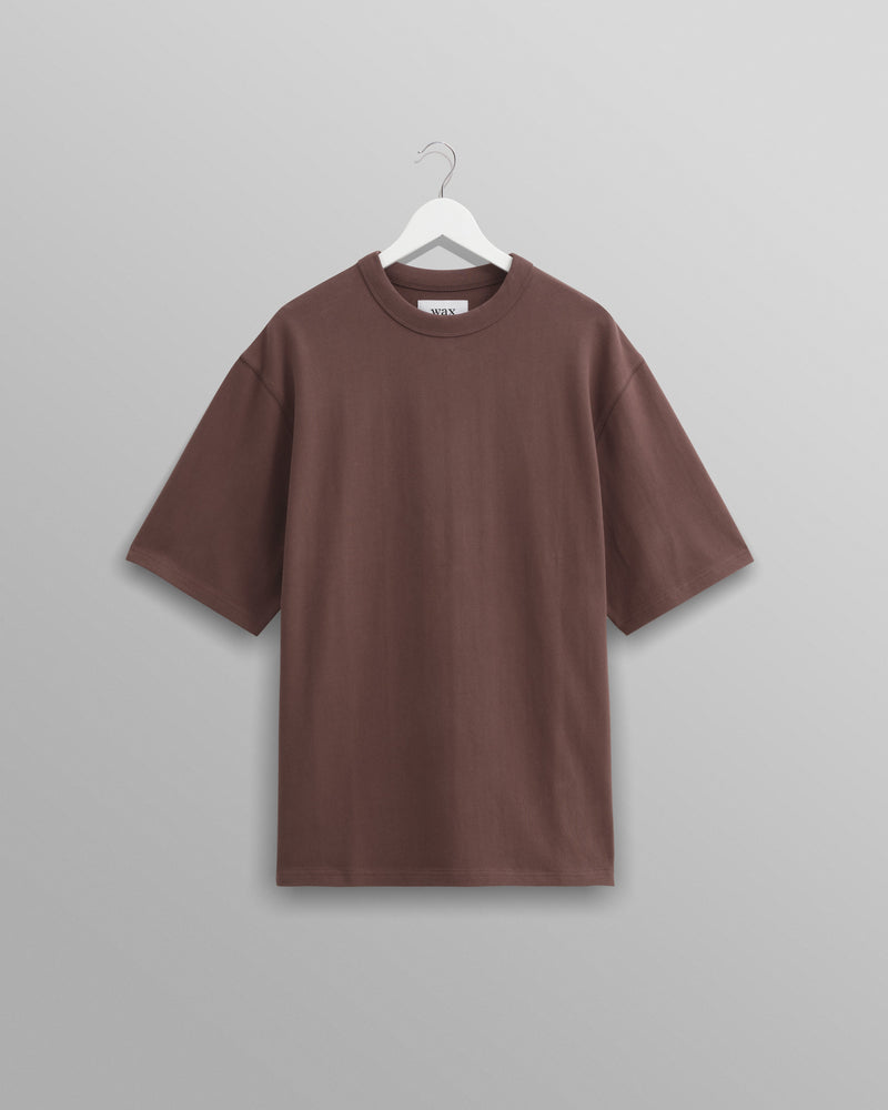 wax london Milton - Brown Emerised Organic Cotton T-Shirt