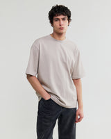 wax london men's Milton - Clay Organic Compact Cotton T-Shirt