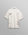 Milton - Ecru Embroidered Organic Cotton T-Shirt