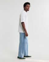 wax london men's Milton - Ecru Organic Cotton Embroidered Shapes T-Shirt