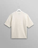 wax london men's Milton - Ecru Organic Waffle Cotton T-Shirt