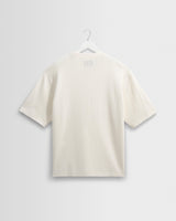 wax london men's Milton - Ecru Organic Waffle Cotton T-Shirt