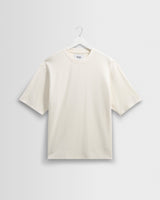 wax london men's Milton - Ecru Organic Waffle Cotton T-Shirt
