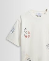Milton - Ecru Sun Doodle Organic Cotton Graphic T-Shirt