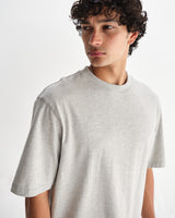 wax london men's Milton - Grey Marl Organic Compact Cotton T-Shirt