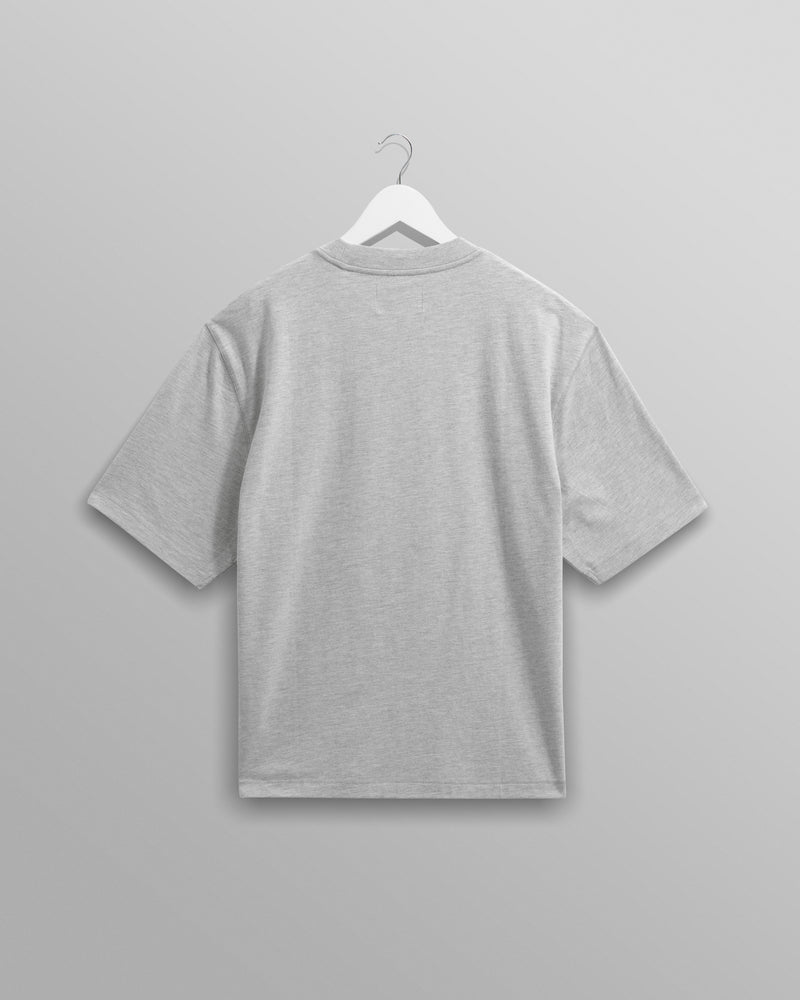 wax london men's Milton - Grey Marl Organic Compact Cotton T-Shirt