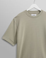 wax london men's Milton - Light Sage Organic Emorised Cotton T-Shirt