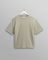 wax london men's Milton - Light Sage Organic Emorised Cotton T-Shirt