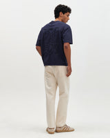 Milton - Navy Varsity Applique Graphic T-Shirt