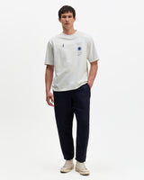 Milton - Off White Embroidered Sailing Graphic T-Shirt