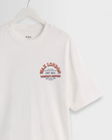 wax london men's Milton - Off White Organic Cotton Laundry Graphic T-Shirt