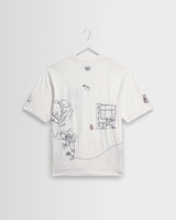 wax london men's Milton - Off White Organic Cotton London Graphic T-Shirt