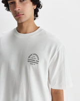 wax london men's Milton - Off White Stacked Text Graphic Organic Cotton T-Shirt