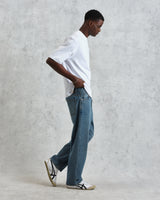 men's wax london MILTON SS TEE STACKED TEXT GRAPHIC WHITE