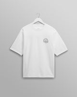 men's wax london MILTON SS TEE STACKED TEXT GRAPHIC WHITE