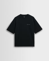 Milton - Washed Black Organic Cotton Cove Graphic T-Shirt