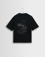 Milton - Washed Black Organic Cotton Cove Graphic T-Shirt
