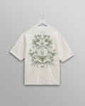 Milton - White And Green Botanical Graphic Cotton T-Shirt