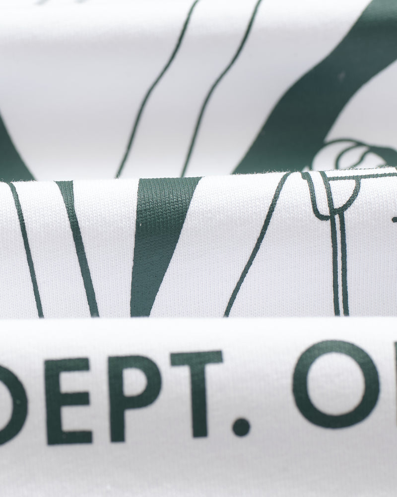 wax london men's Milton - White Daffodil Graphic Organic Cotton T-Shirt