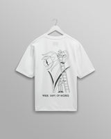 wax london men's Milton - White Daffodil Graphic Organic Cotton T-Shirt