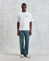 wax london men's Milton - White Getaway Graphic Cotton T-Shirt