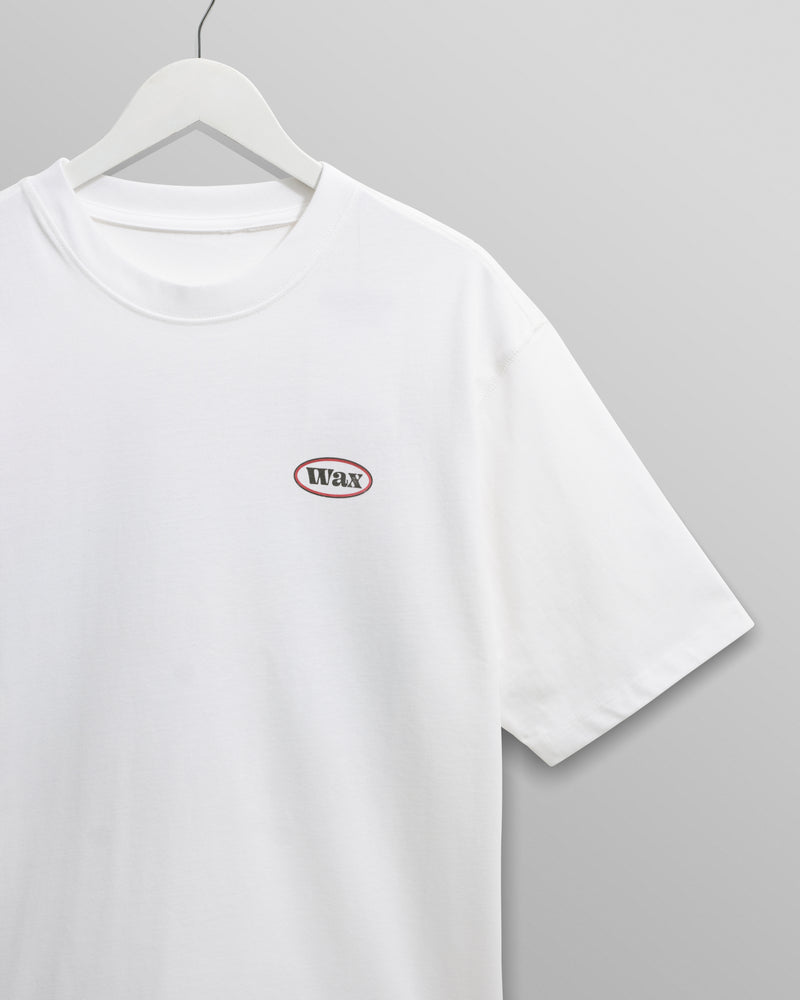 men's wax london Milton - White Getaway Graphic Organic Cotton T-Shirt