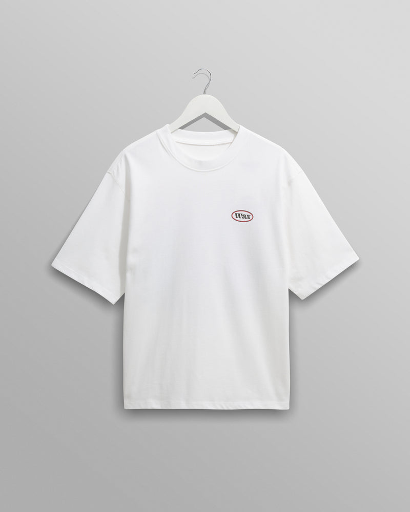 men's wax london Milton - White Getaway Graphic Organic Cotton T-Shirt